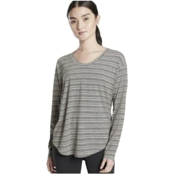 Athleta Tops - NWT Athleta Cloudlight Stratus Striped Long Sleeve Top Women's Medium Activewear